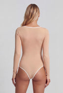 Carmen Contrast Scoop Neck Bodysuit