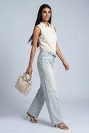 Poplin Button-Front Bodysuit