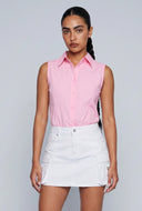 Poplin Button-Front Bodysuit