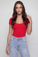 Jianna Scoop Neck Short Sleeve Bodysuit