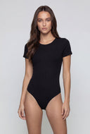 Angela Rib Knit Crew Neck Bodysuit