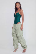 Sateen Sweetheart Pintuck Bodysuit