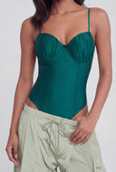 Sateen Sweetheart Pintuck Bodysuit