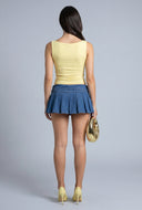 New York Sleeveless Boat Neck Top