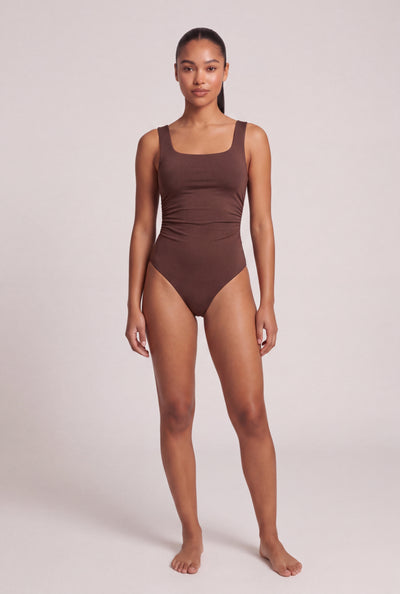 Ruched Thong Bodysuit