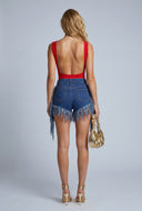 Ruched Open Back Bodysuit