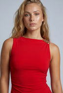 Ruched Open Back Bodysuit