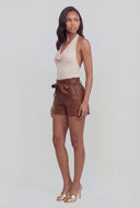 Adalee Cowl Neck Halter Bodysuit