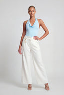 Adalee Cowl Neck Halter Bodysuit
