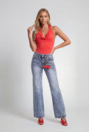 Adalee Cowl Neck Halter Bodysuit