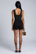 Metallic Detail Keyhole Bodysuit