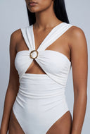 Metallic Detail Keyhole Bodysuit