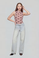 Adeline Velvet Bows Mesh Bodysuit