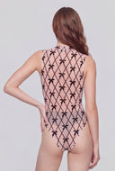 Adeline Velvet Bows Mesh Bodysuit