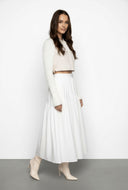 Lena High Waisted Tiered Nylon Maxi Skirt
