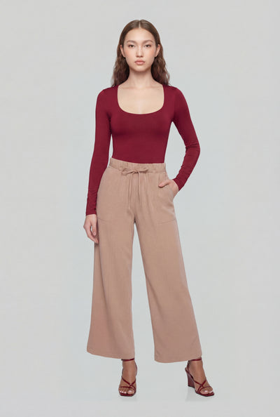 Zaylee Wide-Leg Tie Waist Dress Pants