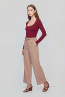 Zaylee Wide-Leg Tie Waist Dress Pants