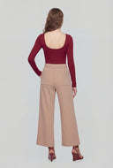 Zaylee Wide-Leg Tie Waist Dress Pants
