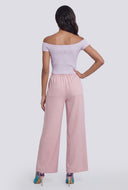 Zaylee Wide-Leg Tie Waist Dress Pants
