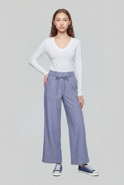 Zaylee Wide-Leg Tie Waist Dress Pants