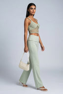 Fold Over Wide Leg Pants
