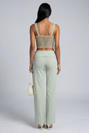 Fold Over Wide Leg Pants