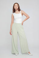 High Waist Crepe Knit Palazzo Pants