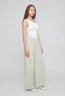 High Waist Crepe Knit Palazzo Pants