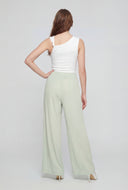 High Waist Crepe Knit Palazzo Pants