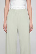 High Waist Crepe Knit Palazzo Pants