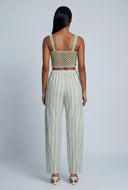 Striped Pull On Pants