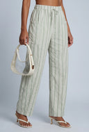 Striped Pull On Pants