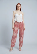Striped Pull On Pants