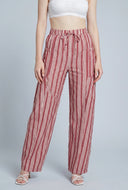 Striped Pull On Pants