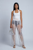 Aliza Sheer Ruffled Pants