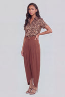 Crepe Tulip Hem Pants