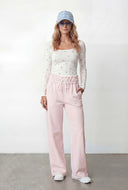 Paper Bag Waist Fleece Sweatpants