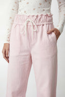 Paper Bag Waist Fleece Sweatpants