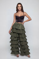 Lia Ruffle Tiered Wide-Leg Pants