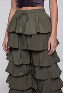 Lia Ruffle Tiered Wide-Leg Pants