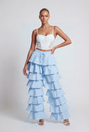 Lia Ruffle Tiered Wide-Leg Pants