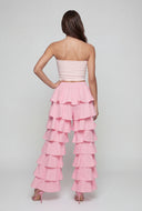 Lia Ruffle Tiered Wide-Leg Pants