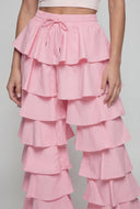 Lia Ruffle Tiered Wide-Leg Pants