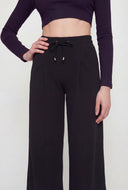 Mckinley Crepe Wide-Leg Drawstring Pants