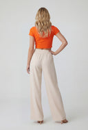 Mckinley Crepe Wide-Leg Drawstring Pants