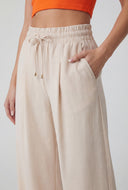 Mckinley Crepe Wide-Leg Drawstring Pants