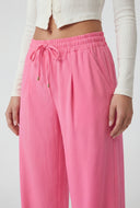 Mckinley Crepe Wide-Leg Drawstring Pants