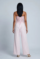 Pleated Wide-Leg Belted Pants