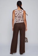 Smocked Waist Linen Pants