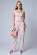 Smocked Waist Linen Pants